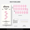image:imageohora Semi Cured Gel Nail Strips N Strawberry Milk  Solid Pink Works with Any Lamps SalonQuality Long Lasting Easy to Apply amp Remove  Includes 2 Prep Pads Nail File amp Wooden Stick
