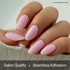 image:imageohora Semi Cured Gel Nail Strips N Strawberry Milk  Solid Pink Works with Any Lamps SalonQuality Long Lasting Easy to Apply amp Remove  Includes 2 Prep Pads Nail File amp Wooden Stick