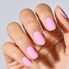 image:imageohora Semi Cured Gel Nail Strips N Strawberry Milk  Solid Pink Works with Any Lamps SalonQuality Long Lasting Easy to Apply amp Remove  Includes 2 Prep Pads Nail File amp Wooden Stick