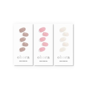 image:imageOhora Semi Cured Gel Nail Strips N Cream Cotton Pink Beige  The Daily Trio  Works With Any Nail Lamps SalonQuality Long Lasting Easy to Apply amp Remove