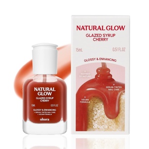 image:imageohora 2in1 Sheer Nail Polish amp StrengthenerWatermelon  Tinted Nail Concealer  Nail Hardener for Weak Damaged Nails  Nail Care Polish with Glossy Finish  GlazedSyrup Formula 15 mLCherry