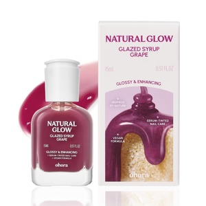 image:imageohora 2in1 Sheer Nail Polish amp StrengthenerWatermelon  Tinted Nail Concealer  Nail Hardener for Weak Damaged Nails  Nail Care Polish with Glossy Finish  GlazedSyrup Formula 15 mLGrape