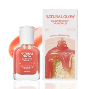 image:imageohora 2in1 Sheer Nail Polish amp StrengthenerWatermelon  Tinted Nail Concealer  Nail Hardener for Weak Damaged Nails  Nail Care Polish with Glossy Finish  GlazedSyrup Formula 15 mLGrapefruit
