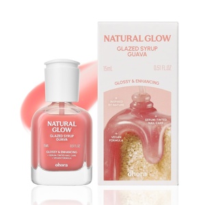 image:imageohora 2in1 Sheer Nail Polish amp StrengthenerWatermelon  Tinted Nail Concealer  Nail Hardener for Weak Damaged Nails  Nail Care Polish with Glossy Finish  GlazedSyrup Formula 15 mLGuava