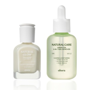 image:imageohora Nail Recovery Duo  Restore amp Strengthen Brittle Nails  Includes Natural Glow Milk Syrup Nail Strengthener 15mL Coconut amp Green Tea 3in1 Remover 50mL for Healthy Shiny Nails