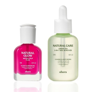 image:imageohora Nail Recovery Duo  Restore amp Strengthen Brittle Nails  Includes Natural Glow Water Syrup Nail Strengthener 15mL Plum amp Green Tea 3in1 Remover 50mL for Healthy Shiny Nails