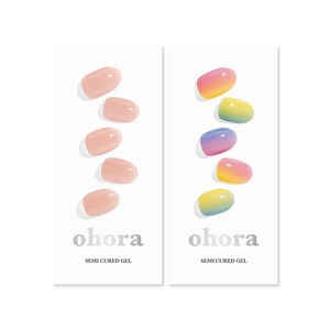 image:imageohora Semi Cured Gel Nail Set of 2 N Bare Apricot amp N Pastel  Professional SalonQuality Nail Care