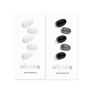 image:imageohora Semi Cured Gel Nail Set of 2 N Clean White amp N Party Night  Professional SalonQuality Nail Care