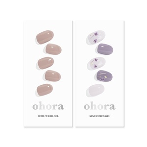 image:imageohora Semi Cured Gel Nail Set of 2 N Cream Beige amp N Dancing Flower  Professional SalonQuality Nail Care
