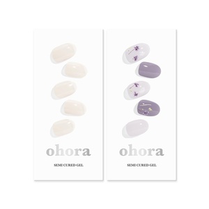 image:imageohora Semi Cured Gel Nail Set of 2 N Cream Cotton amp N Dancing Flower  Professional SalonQuality Nail Care