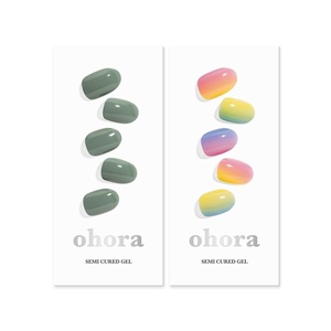 image:imageohora Semi Cured Gel Nail Set of 2 N Cream Leaf amp N Pastel  Professional SalonQuality Nail Care