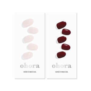 image:imageohora Semi Cured Gel Nail Set of 2 N Cream Light amp N Classic Burgundy  Professional SalonQuality Nail Care