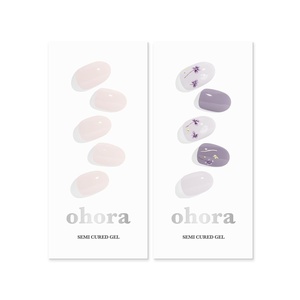 image:imageohora Semi Cured Gel Nail Set of 2 N Cream Light amp N Dancing Flower  Professional SalonQuality Nail Care