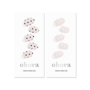 image:imageohora Semi Cured Gel Nail Set of 2 N Polka Noir amp N Polka Blanc  Professional SalonQuality Nail Care  Easy to Use Comfortable Curing and Easy to Remove
