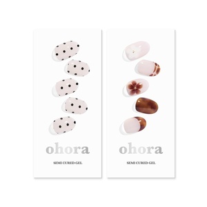 image:imageohora Semi Cured Gel Nail Set of 2 N Polka Noir amp N Tiki Tortoise  Professional SalonQuality Nail Care  Easy to Use Comfortable Curing and Easy to Remove