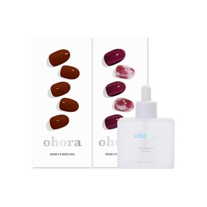 image:imageohora Semi Cured Gel Nail Set of 3 N Chilly amp N Mulberry amp Easy Peel Remover  Professional SalonQuality Nail Care