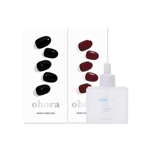 image:imageohora Semi Cured Gel Nail Set of 3 N Onyx amp N Classic Burgundy amp Easy Peel Remover  Professional SalonQuality Nail Care