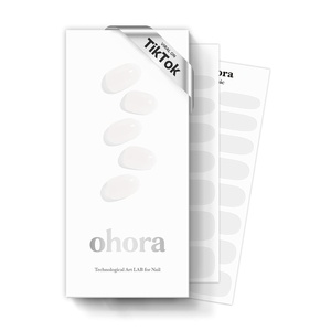 image:imageohora Semi Cured Gel Nail Strips N Bare Crystal  Works with Any Lamps SalonQuality Long Lasting Easy to Apply amp Remove  Includes 2 Prep Pads Nail File amp Wooden Stick