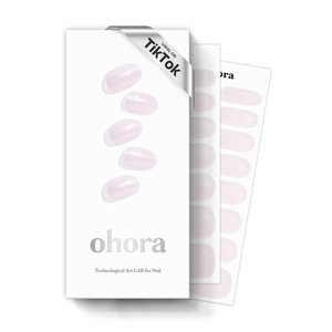 image:imageohora Semi Cured Gel Nail Strips N Glazed Donut  Extended Size Range Works with Any Lamps SalonQuality Long Lasting Easy to ApplyampRemove  Includes 2Prep Pads Nail FileampWooden Stick