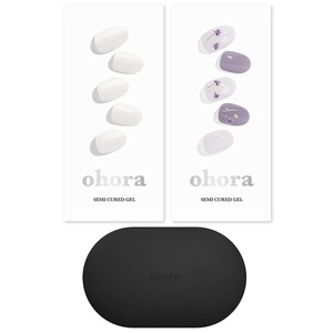 image:imageohora Semi Cured Gel Portable Starter Set N Clean White amp N Dancing Flower amp Portable Gel Lamp  Professional SalonQuality Nail Care