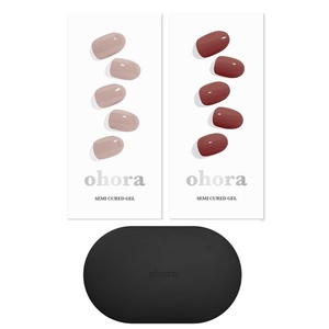 image:imageohora Semi Cured Gel Portable Starter Set N Cream Beige amp N Brick amp Portable Gel Lamp  Professional SalonQuality Nail Care