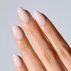 image:imageohora Gel Press On Nails Coconut Blush  Medium Oval Ombre White  100 Real Gel No UV Lamp No Glue NonToxic  15 Sizes 30 Tips  14Day Waterproof Beginner Friendly