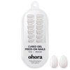 image:imageohora Gel Press On Nails Coconut Blush  Medium Oval Ombre White  100 Real Gel No UV Lamp No Glue NonToxic  15 Sizes 30 Tips  14Day Waterproof Beginner Friendly