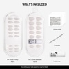 image:imageohora Gel Press On Nails Coconut Blush  Medium Oval Ombre White  100 Real Gel No UV Lamp No Glue NonToxic  15 Sizes 30 Tips  14Day Waterproof Beginner Friendly