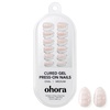 image:imageohora Gel Press On Nails Croc Crush  Medium Oval Art Beige  100 Real Gel No UV Lamp No Glue NonToxic  15 Sizes 30 Tips  14Day Waterproof Beginner Friendly