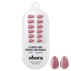 image:imageohora Gel Press On Nails Mauve Pink  Medium Oval Solid Pink  100 Real Gel No UV Lamp No Glue NonToxic  15 Sizes 30 Tips  14Day Waterproof Beginner Friendly