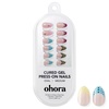 image:imageohora Gel Press On Nails Pop amp Rock  Medium Oval French Art  100 Real Gel No UV Lamp No Glue NonToxic  15 Sizes 30 Tips  14Day Waterproof Beginner Friendly
