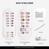 image:imageohora Gel Press On Nails Pop amp Rock  Medium Oval French Art  100 Real Gel No UV Lamp No Glue NonToxic  15 Sizes 30 Tips  14Day Waterproof Beginner Friendly