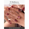 image:imageohora Semi Cured Gel Nail Set of 3 N Pixie Dust amp N Mulberry amp N Classic Burgundy  Professional SalonQuality Nail Care