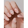 image:imageohora Semi Cured Gel Nail Strips N Afterglow  Blue Glitter Works with Any UVLED Lamps SalonQuality Long Lasting Easy to Apply amp Remove  Includes 2 Prep Pads Nail File amp Wooden StickPink