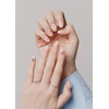 image:imageohora Semi Cured Gel Nail Strips N Afterglow  Blue Glitter Works with Any UVLED Lamps SalonQuality Long Lasting Easy to Apply amp Remove  Includes 2 Prep Pads Nail File amp Wooden StickPink