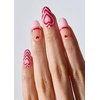 image:imageohora Semi Cured Gel Nail Strips N Afterglow  Blue Glitter Works with Any UVLED Lamps SalonQuality Long Lasting Easy to Apply amp Remove  Includes 2 Prep Pads Nail File amp Wooden StickN Love Puff