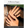 image:imageohora Semi Cured Gel Nail Strips N Brown Sugar  Brown Patterned Works with UVLED Lamps SalonQuality Long Lasting Easy to Apply amp Remove  Includes 2 Prep Pads Nail File amp Wooden Stick