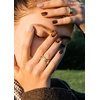 image:imageohora Semi Cured Gel Nail Strips N Brown Sugar  Brown Patterned Works with UVLED Lamps SalonQuality Long Lasting Easy to Apply amp Remove  Includes 2 Prep Pads Nail File amp Wooden Stick