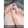 image:imageohora Semi Cured Gel Pedi Strips P Pink Bell  Works with Any Lamps SalonQuality Long Lasting Easy to Apply amp Remove  Includes 2 Prep Pads Nail File amp Wooden StickP Bacarrat Blue