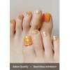 image:imageohora Semi Cured Gel Pedi Strips P Pink Bell  Works with Any Lamps SalonQuality Long Lasting Easy to Apply amp Remove  Includes 2 Prep Pads Nail File amp Wooden StickP Orange Splash