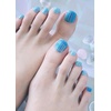 image:imageohora Semi Cured Gel Pedi Strips P Pink Bell  Works with Any Lamps SalonQuality Long Lasting Easy to Apply amp Remove  Includes 2 Prep Pads Nail File amp Wooden StickP Bacarrat Blue