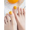 image:imageohora Semi Cured Gel Pedi Strips P Pink Bell  Works with Any Lamps SalonQuality Long Lasting Easy to Apply amp Remove  Includes 2 Prep Pads Nail File amp Wooden StickP Orange Splash