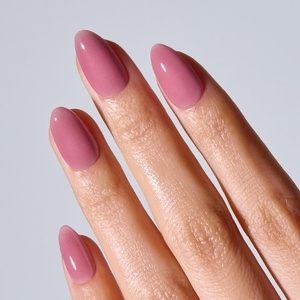 image:imageohora Gel Press On Nails Mauve Pink  Medium Oval Solid Pink  100 Real Gel No UV Lamp No Glue NonToxic  15 Sizes 30 Tips  14Day Waterproof Beginner Friendly