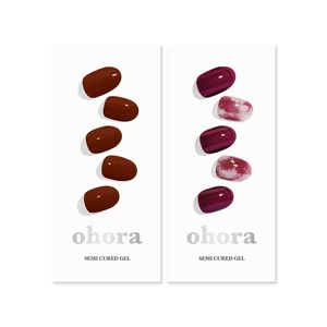 image:imageohora Semi Cured Gel Nail Set of 2 N Chilly amp N Mulberry  Professional SalonQuality Nail Care