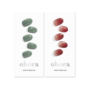 image:imageohora Semi Cured Gel Nail Set of 2 N Cream Leaf amp N Fig Jam  Professional SalonQuality Nail Care