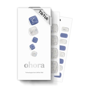 image:imageohora Semi Cured Gel Pedi Strips P Baccarat Blue  Works with Any Nail Lamps SalonQuality Long Lasting Easy to Apply amp Remove  Includes 2 Prep Pads Nail File amp Wooden StickP Lavo Dress