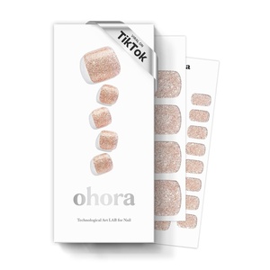 image:imageohora Semi Cured Gel Pedi Strips P Pink Bell  Works with Any Lamps SalonQuality Long Lasting Easy to Apply amp Remove  Includes 2 Prep Pads Nail File amp Wooden StickP Diamant