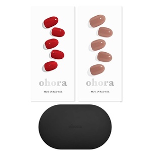 image:imageohora Semi Cured Gel Portable Starter Set N Addict amp N Bare Brick amp Portable Gel Lamp  Professional SalonQuality Nail Care