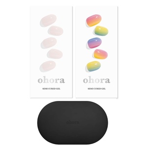 image:imageohora Semi Cured Gel Portable Starter Set N Cream Light amp N Pastel amp Portable Gel Lamp  Professional SalonQuality Nail Care