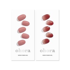 image:imageohora Semi Cured Gel Nail Set of 2 N Ash Pink amp N Fig Jam  Professional SalonQuality Nail Care